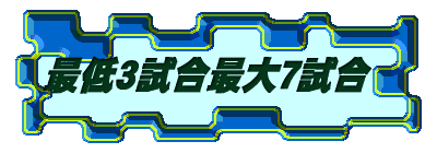 最低３試合から最大６試合