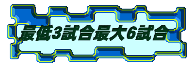 最低３試合から最大６試合