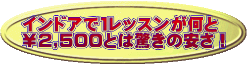インドアで1レッスンが何と ¥2,500とは驚きの安さ!