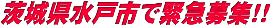 茨城県水戸市で緊急募集！！