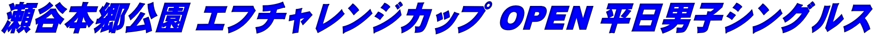 瀬谷本郷公園 エフチャレンジカップ OPEN 平日男子シングルス
