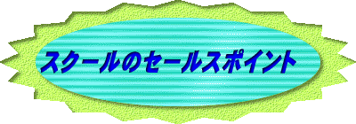 スクールのセールスポイント