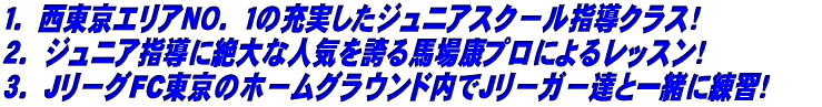 エリアNO.1の充実したジュニアスクールクラス